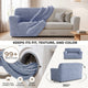 Loveseat 2 Seater Slipcover, Comfort Collection – Blue, About it | Blue