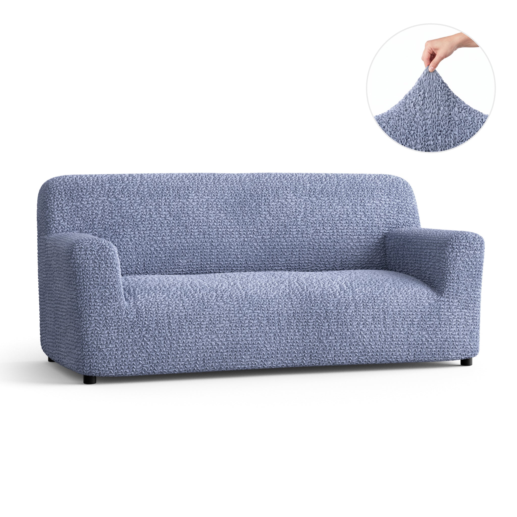 Sofa 3 Seater Slipcover, Comfort Collection – Blue, color swatch | Blue