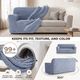 Sofa 3 Seater Slipcover, Comfort Collection – Blue, color swatch | Blue