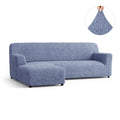 Blue L-Shaped Sofa Slipcover (Left Chaise), Microfibra Collection