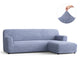 L-Shaped Sofa Slipcover (Right Chaise), Comfort Collection – Blue, front view | Blue