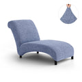 Blue Armless Chaise Lounge Slipcover, Microfibra Collection