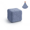 Blue Ottoman Slipcover (Small), Microfibra Collection