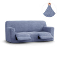 Blue 3 Seater Recliner Slipcover, Microfibra Collection