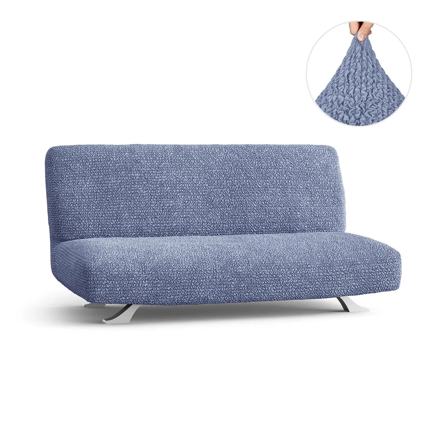 Blue Futon Slipcover, Microfibra Collection