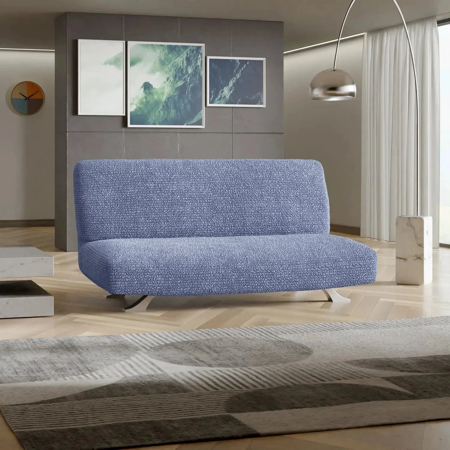 Blue Futon Slipcover, Microfibra Collection