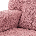 Coral Pink Fullback Support Sectional Sofa Slipcover (Right Chaise), Microfibra Collection