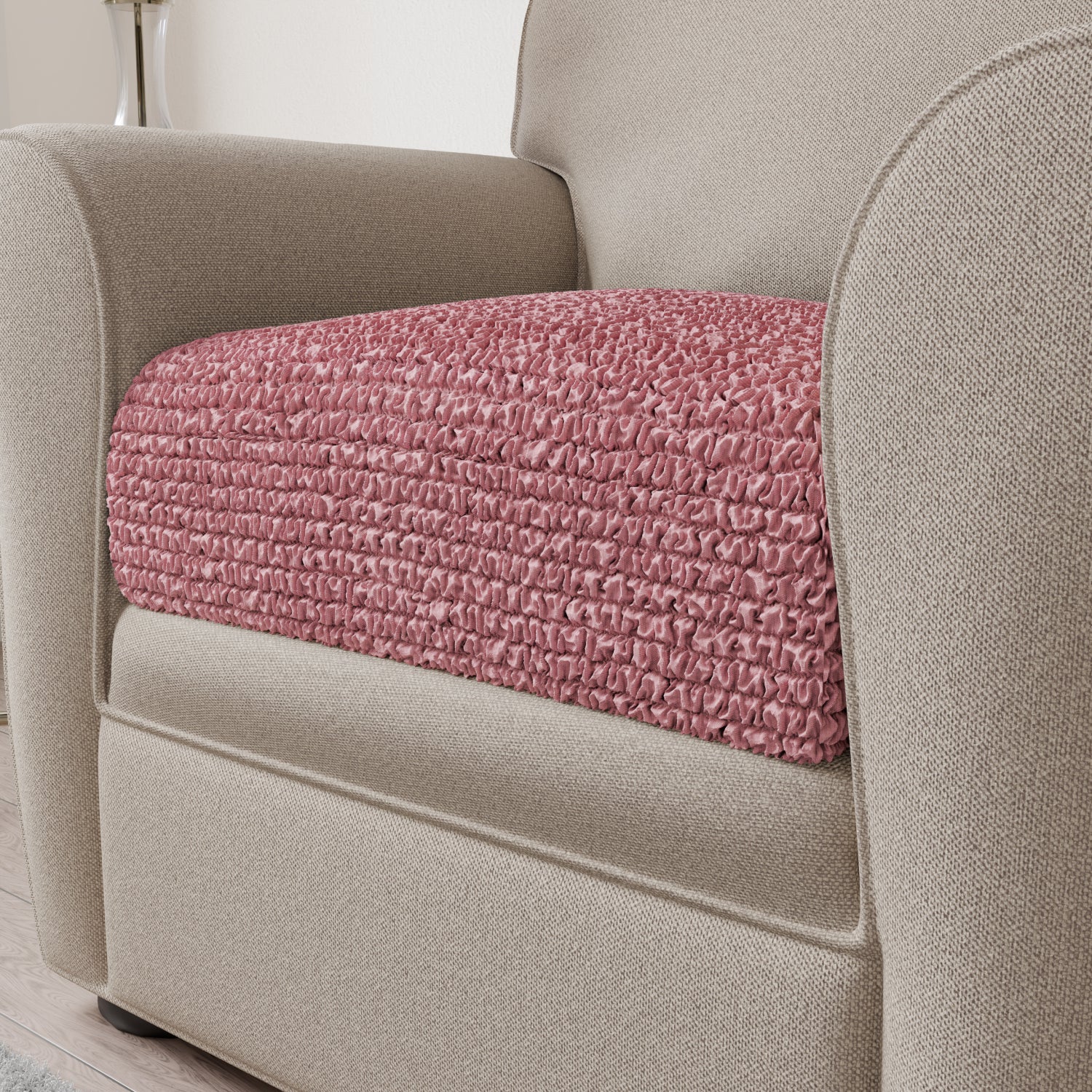 Coral Pink Back Cushion Cover, Microfibra Collection