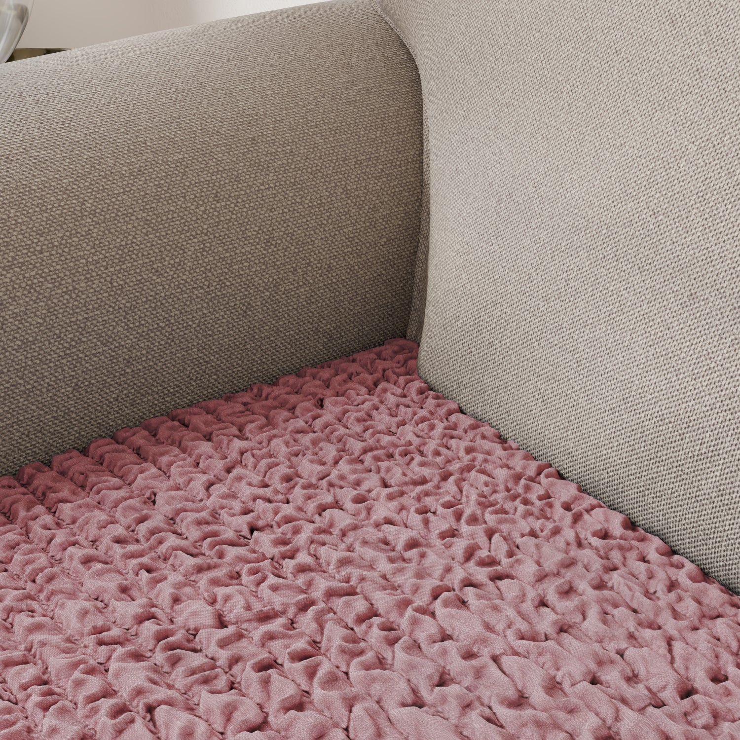 Coral Pink Back Cushion Cover, Microfibra Collection