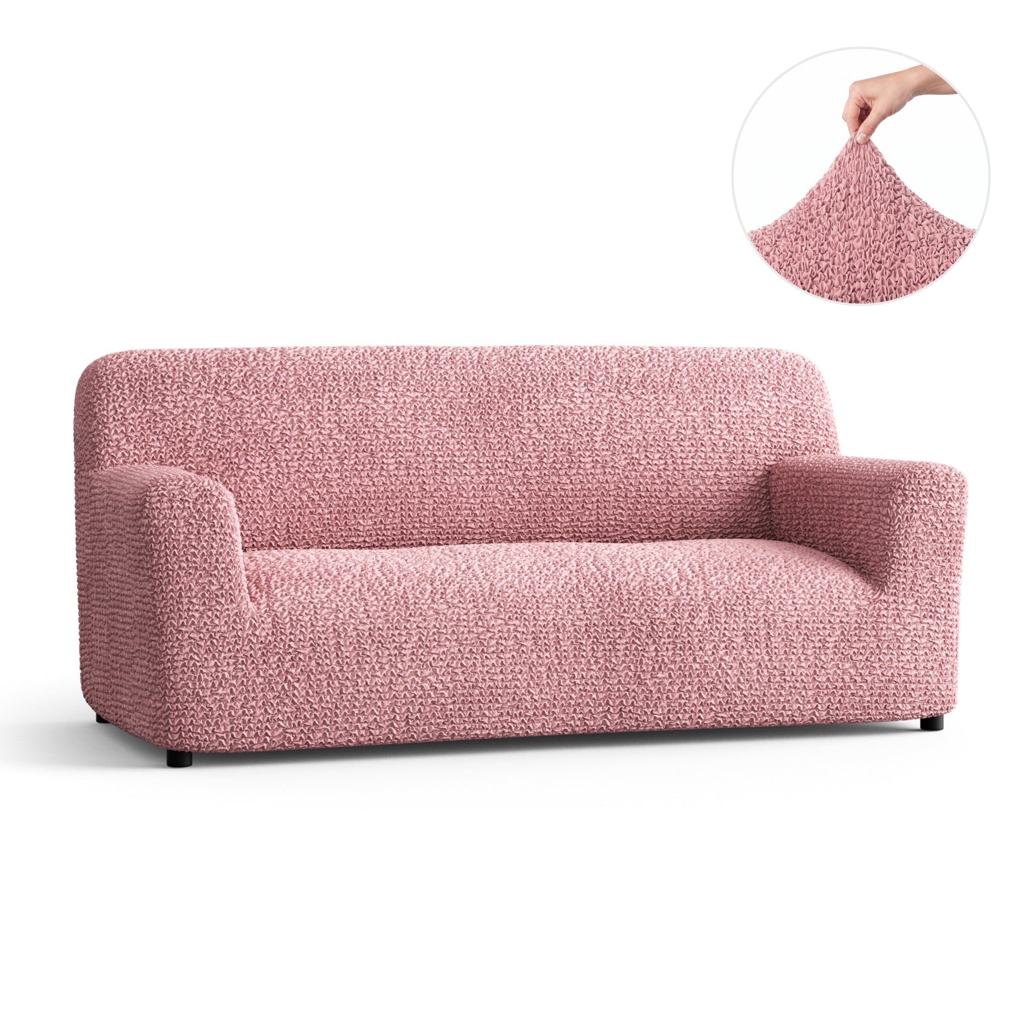 Sofa 3 Seater Slipcover, Comfort Collection – Coral Pink, color swatch | Coral Pink