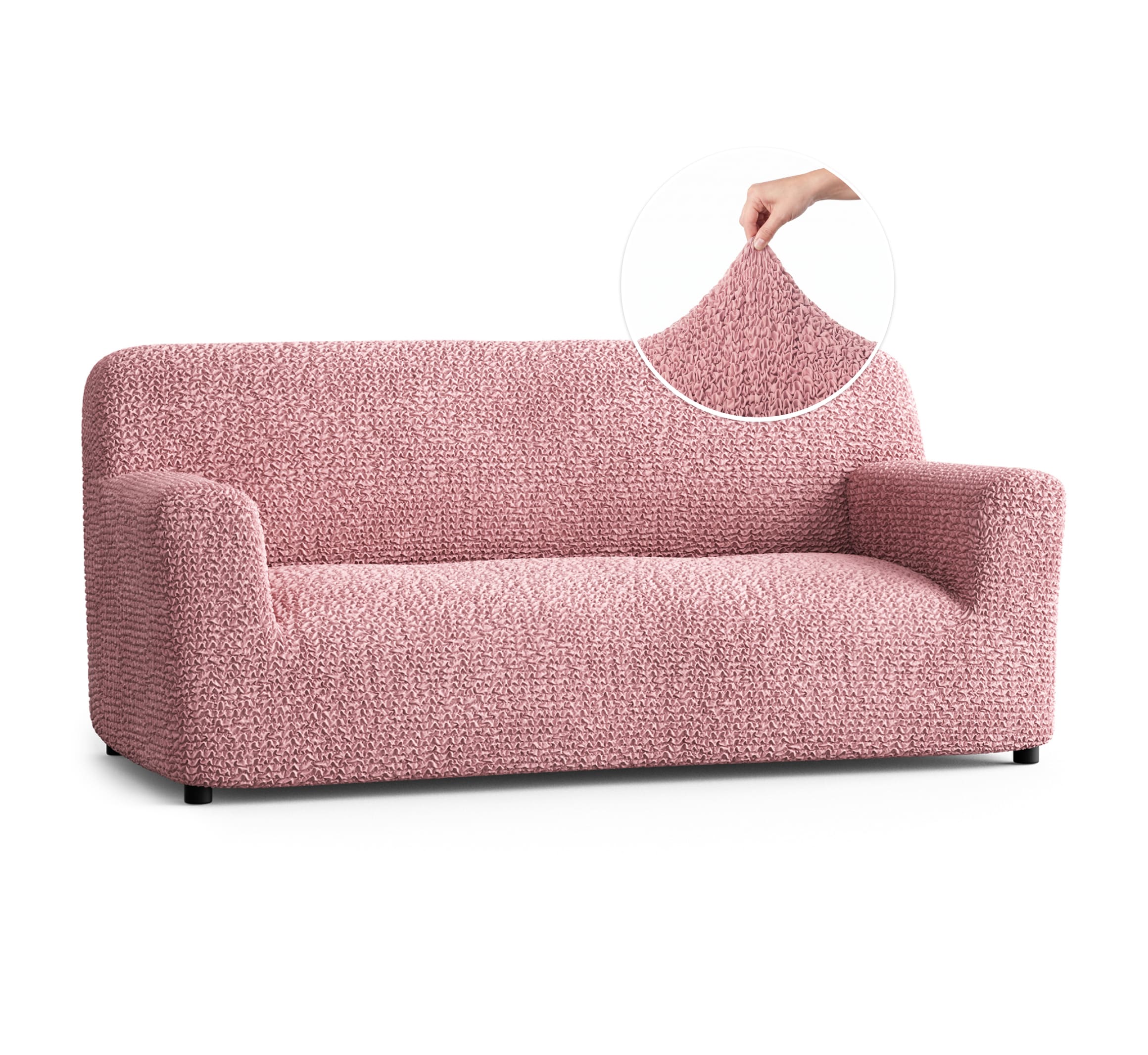 Sofa 3 Seater Slipcover, Comfort Collection – Coral Pink, color swatch | Coral Pink