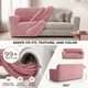 Sofa 3 Seater Slipcover, Comfort Collection – Coral Pink, color swatch | Coral Pink