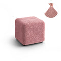 Coral Pink Ottoman Slipcover (Small), Microfibra Collection