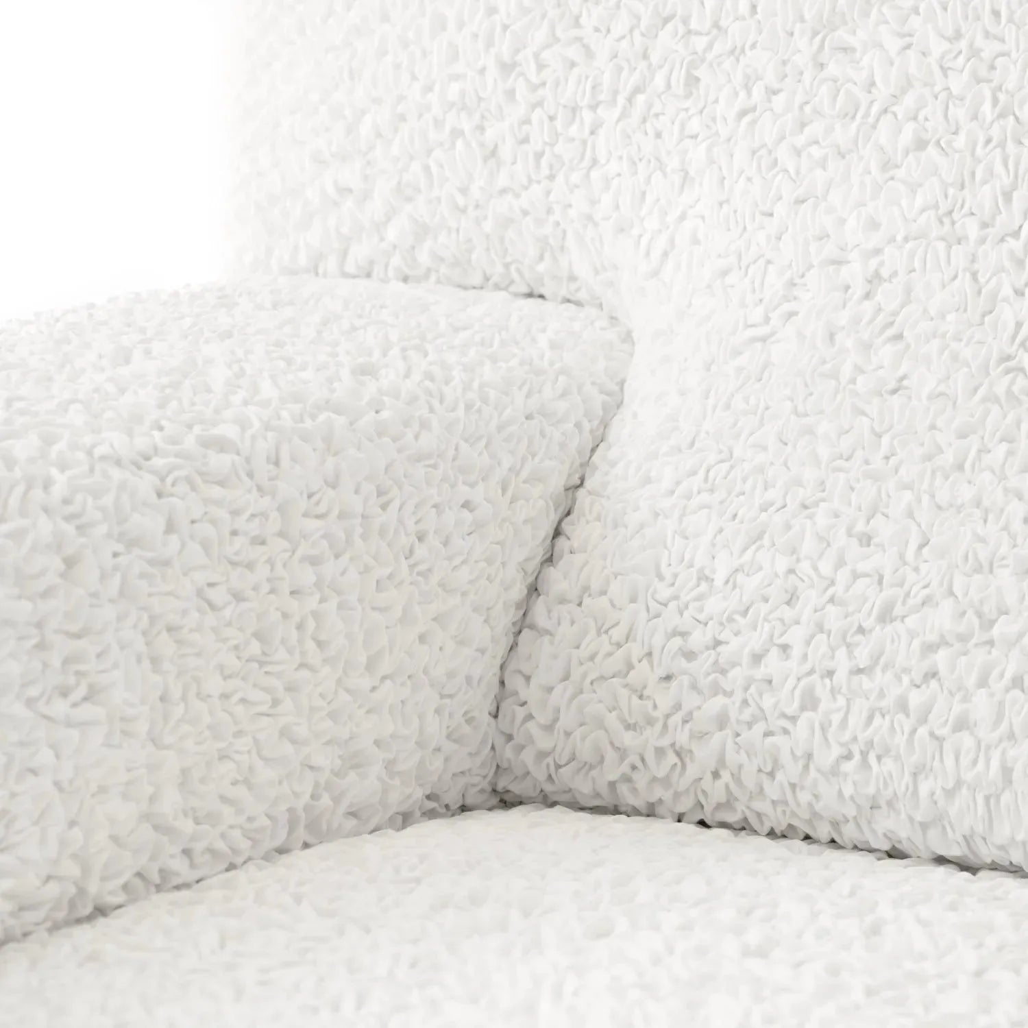 Crisp White Chaise Lounge Slipcover, Microfibra Collection