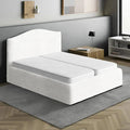 Crisp White Bed Headboard & Frame Slipcover (Full/Queen), Microfibra Collection