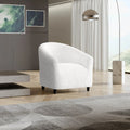 Crisp White Barrel Chair Slipcover, Microfibra Collection