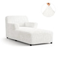 Crisp White Chaise Lounge Slipcover, Microfibra Collection