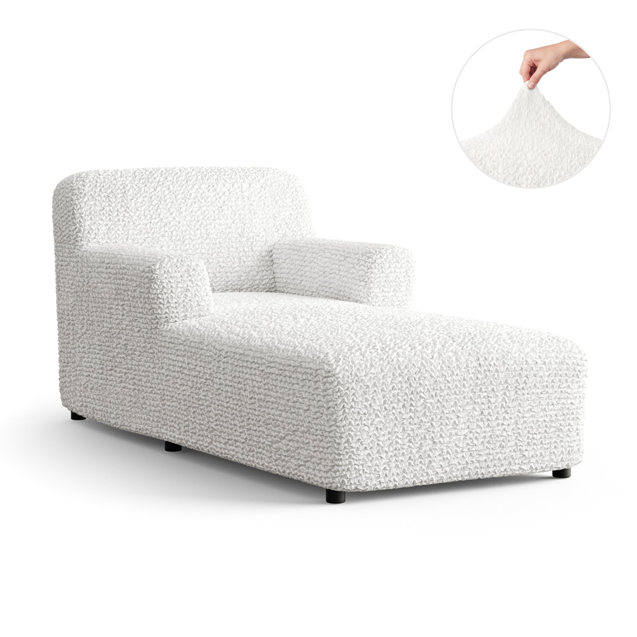 Chaise Lounge Slipcover, Comfort Collection – Crisp White, product view | Crisp White