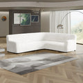 Crisp White Corner Sofa Slipcover, Microfibra Collection