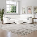 Crisp White Corner Sofa Slipcover, Microfibra Collection