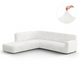 Fullback Support Sectional Sofa Slipcover (Left Chaise), Comfort Collection – Crisp White, front view | Crisp White
