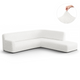 Fullback Support Sectional Sofa Slipcover (Right Chaise), Comfort Collection – Crisp White, front view | Crisp White