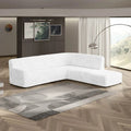 Crisp White Fullback Support Sectional Sofa Slipcover (Right Chaise), Microfibra Collection