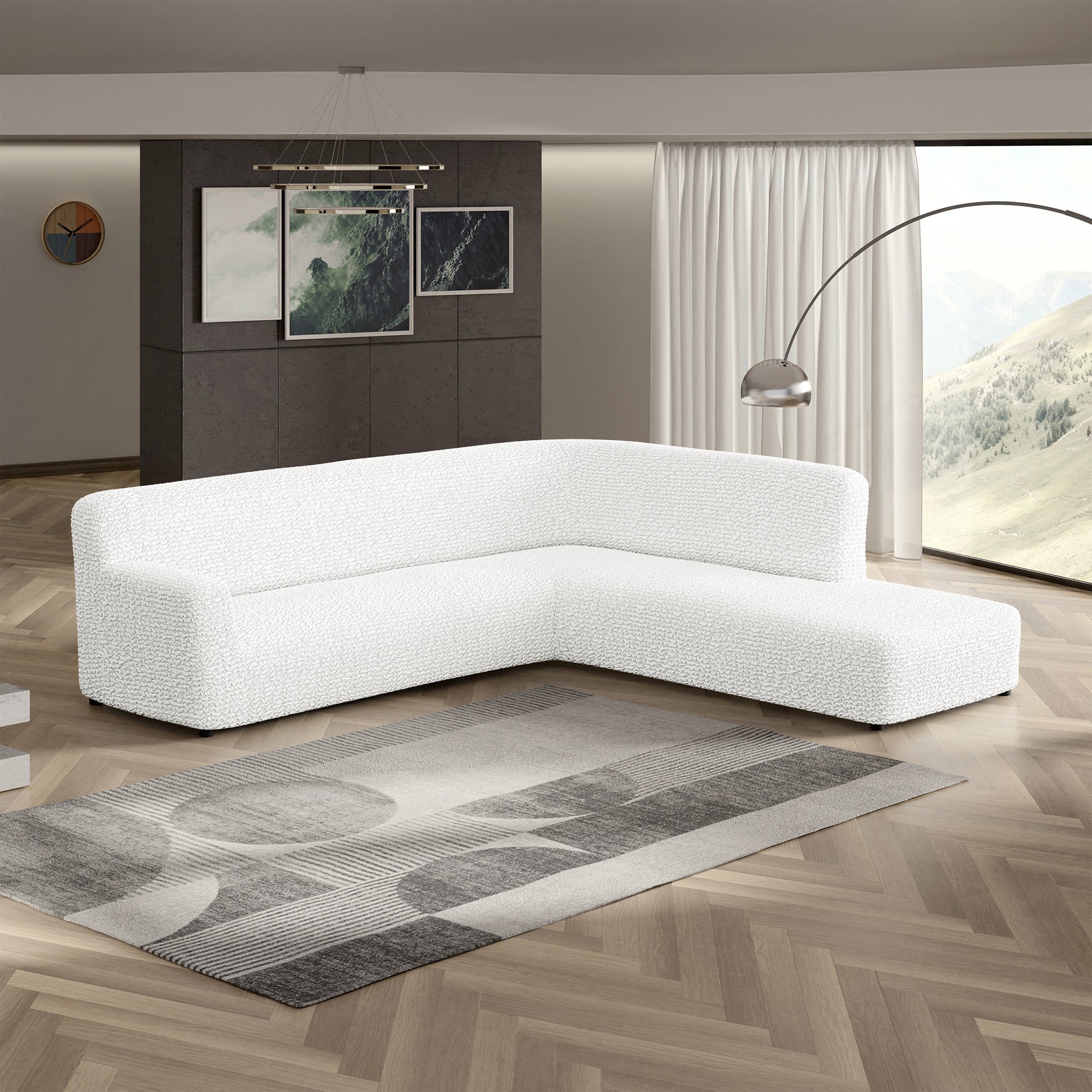 Fullback Support Sectional Sofa Slipcover (Right Chaise), Comfort Collection – Crisp White, detail view | Crisp White