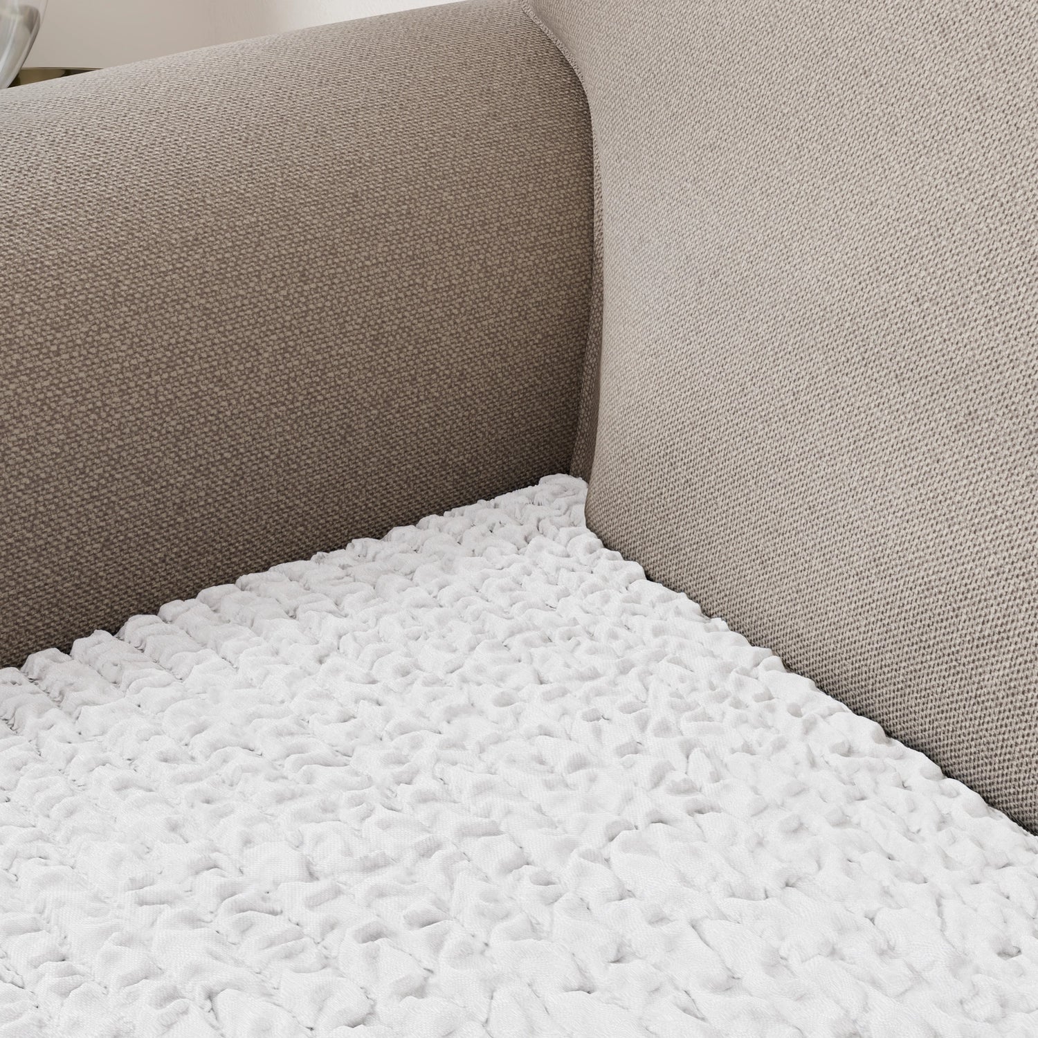 White Seat Cushion Cover, Microfibra Collection