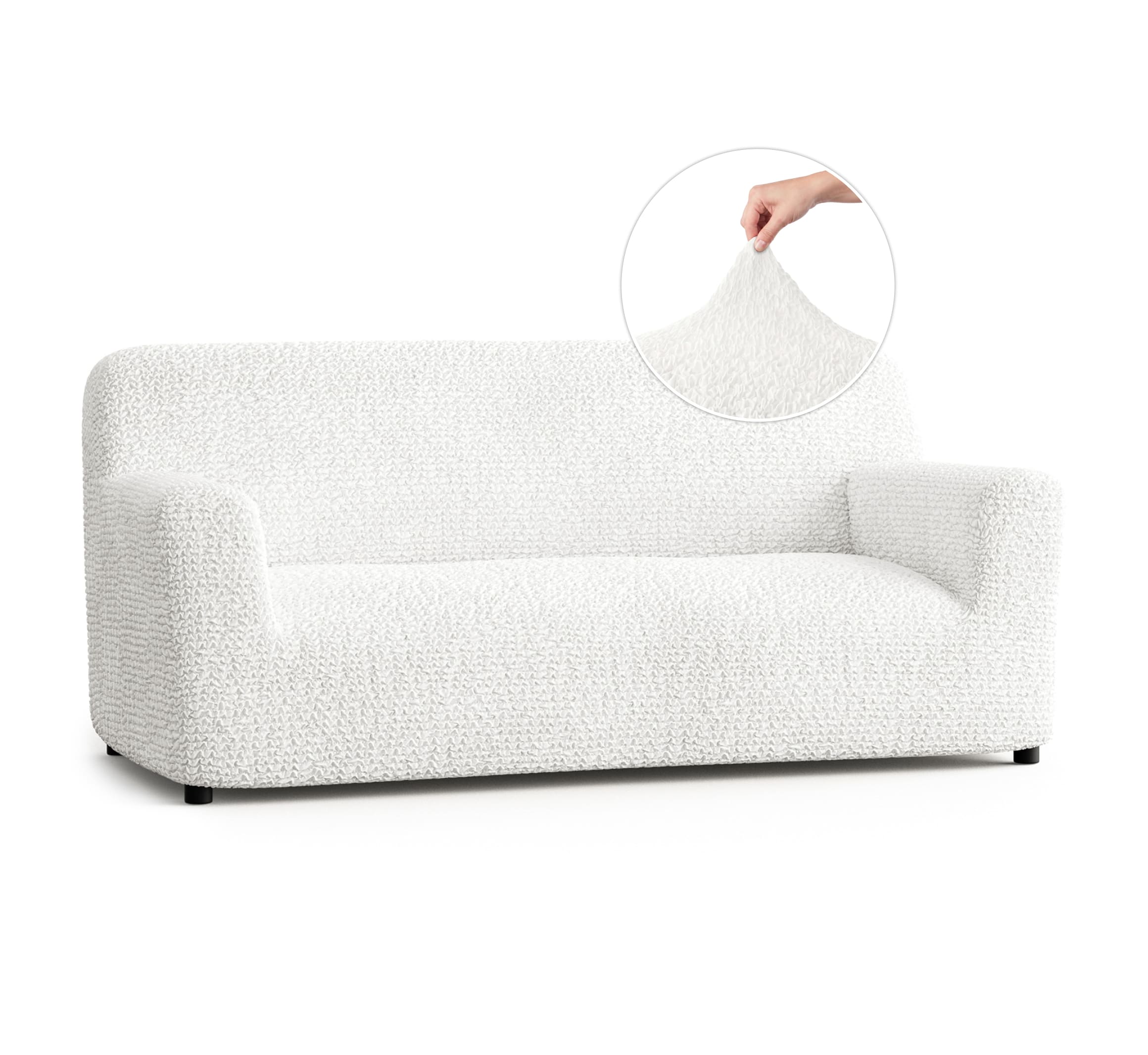 Sofa 3 Seater Slipcover, Comfort Collection – Crisp White color swatch | Crisp White