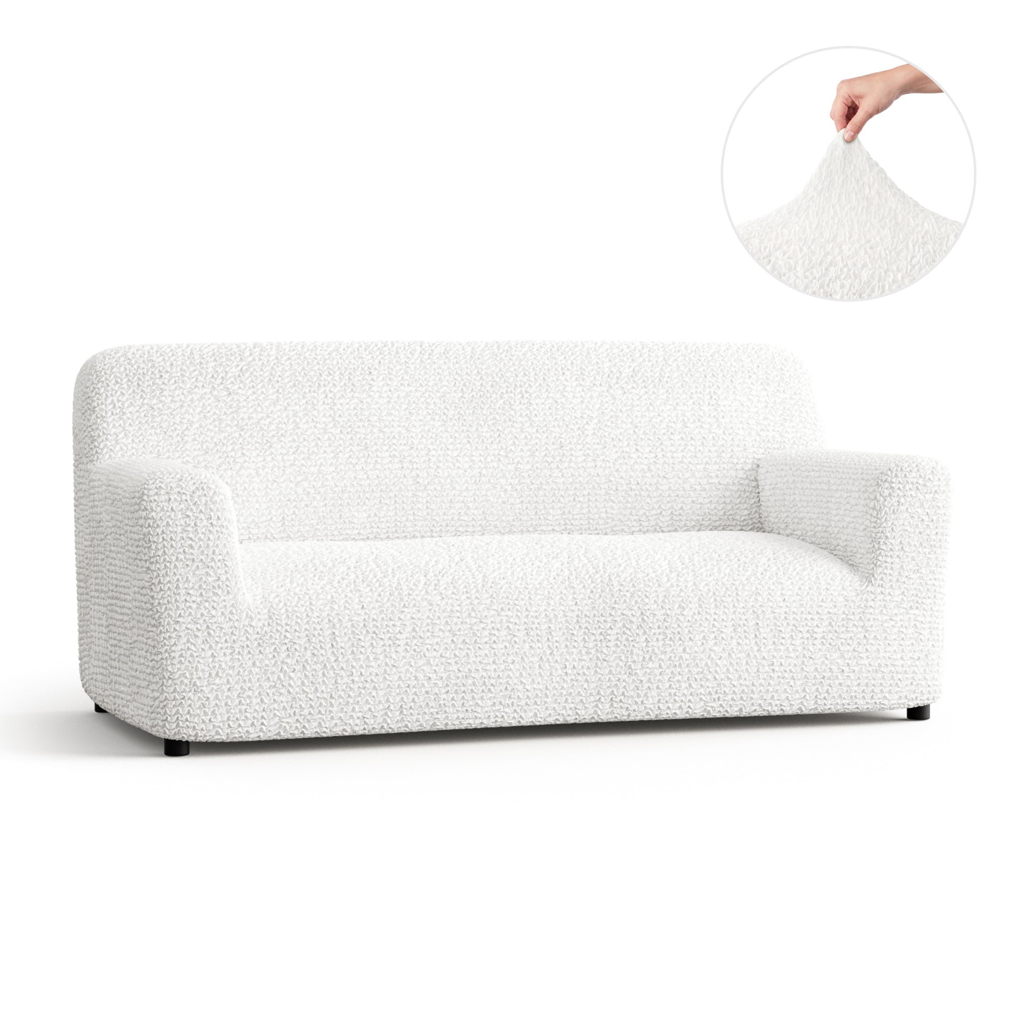 Sofa 3 Seater Slipcover, Comfort Collection – Crisp White color swatch | Crisp White