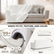 Sofa 4 Seater Slipcover, Comfort Collection – Crisp White, color swatch | Crisp White