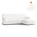 Crisp White L-Shaped Sofa Slipcover (Right Chaise), Microfibra Collection