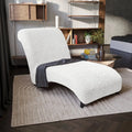 Crisp White Armless Chaise Lounge Slipcover, Microfibra Collection