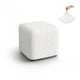 Ottoman Slipcover (Small), Comfort Collection – Crisp White, front view | Crisp White