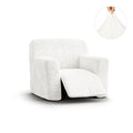 Crisp White Reclining Armchair Slipcover, Microfibra Collection