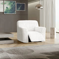 Crisp White Reclining Armchair Slipcover, Microfibra Collection