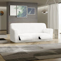 Crisp White 3 Seater Recliner Slipcover, Microfibra Collection