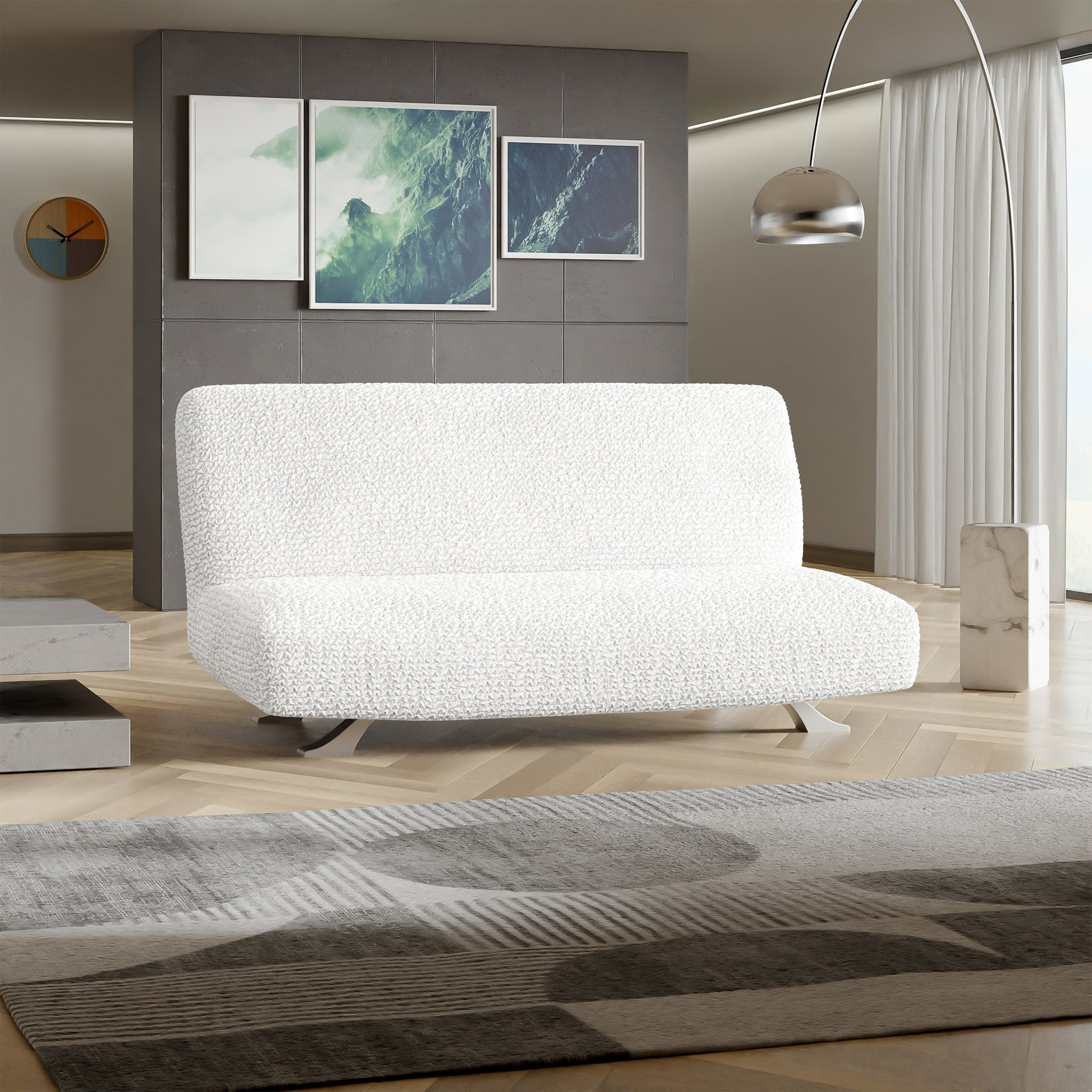 Futon Slipcover, Comfort Collection – Crisp White, detail view | Crisp White