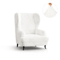 Crisp White Wingback Chair Slipcover, Microfibra Collection