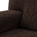 Dark Brown Fullback Support Sectional Sofa Slipcover (Right Chaise), Microfibra Collection