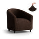 Barrel Chair Slipcover, Comfort Collection – Dark Brown, front view | Dark Brown