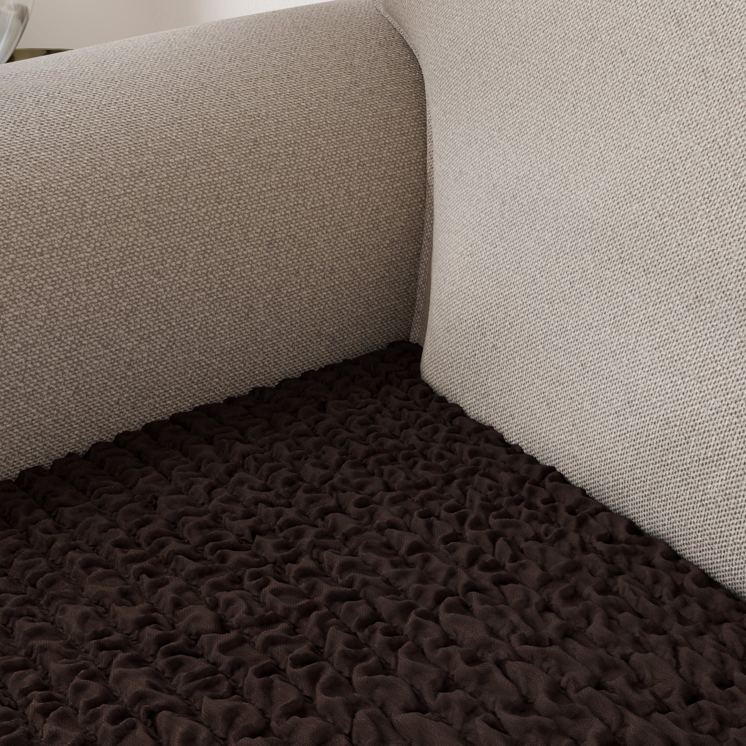 Dark Brown Back Cushion Cover, Microfibra Collection