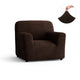 Armchair Slipcover, Comfort Collection – Dark Brown, front view | Dark Brown