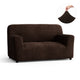Loveseat 2 Seater Slipcover, Comfort Collection – Dark Brown, front view | Dark Brown