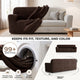 Sofa 4 Seater Slipcover, Comfort Collection – Dark Brown, side view | Dark Brown