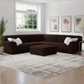 Dark Brown Large Corner Sofa Slipcover, Microfibra Collection