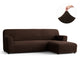 L-Shaped Sofa Slipcover (Right Chaise), Comfort Collection – Dark Brown, front view | Dark Brown