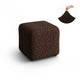 Ottoman Slipcover (Small), Comfort Collection – Dark Brown, front view | Dark Brown