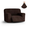 Dark Brown Large Reclining Armchair Slipcover, Microfibra Collection